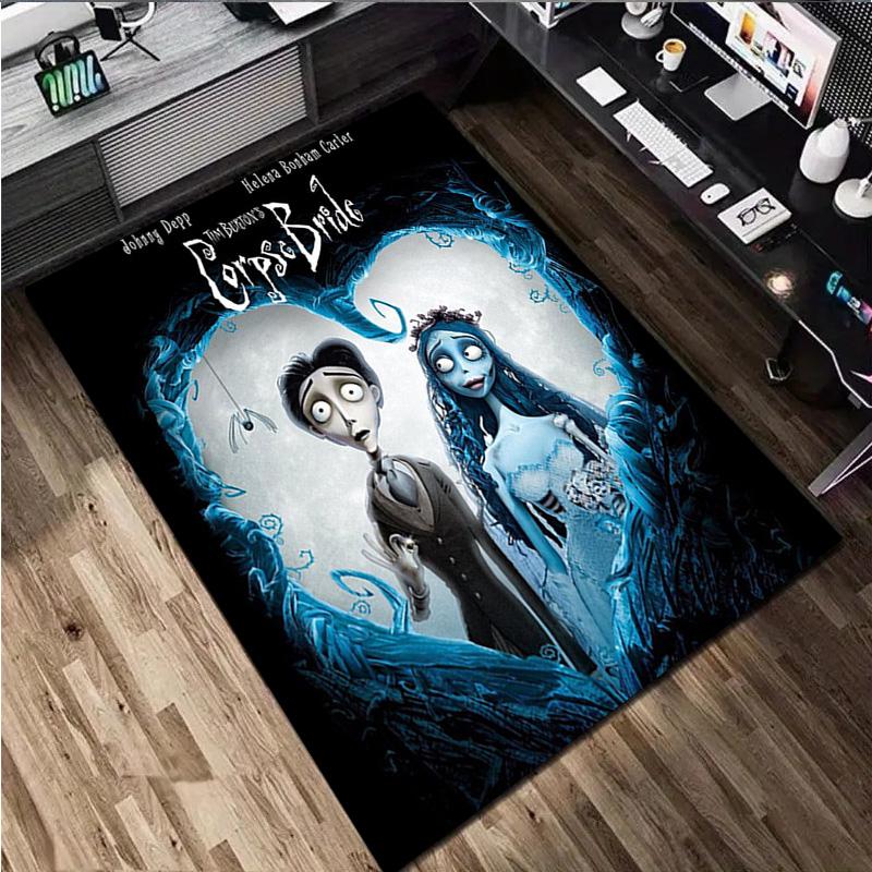 1Pc Corpse Bride Print Rug - Computer Chair Area Rug home decoration Carpet For Living Room Bedroom Flooring Mat