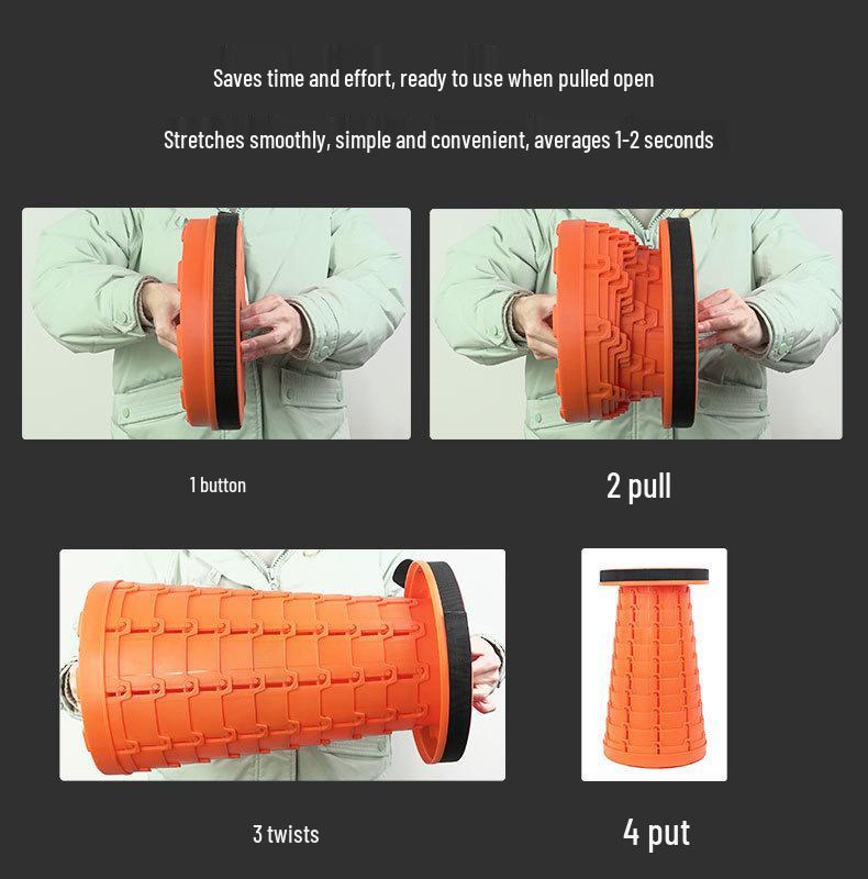 Portable Telescopic Folding Stool for Outdoor Travel and Camping