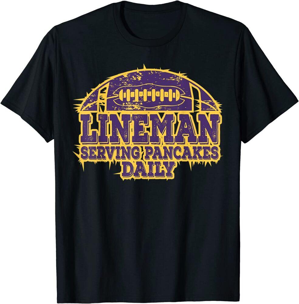

Фиолетовая футболка унисекс Football Pancake Пурпурно-золотая футболка