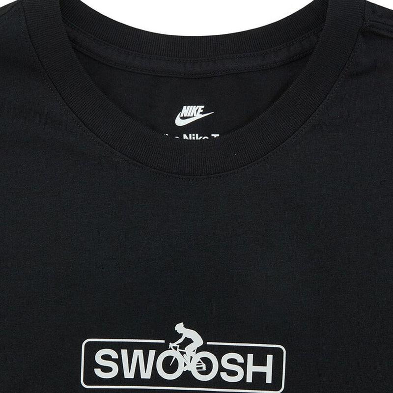 Nike Swoosh Logo Round Neck Comfortable Short Sleeve T-Shirt Men Tops Black HJ0731010