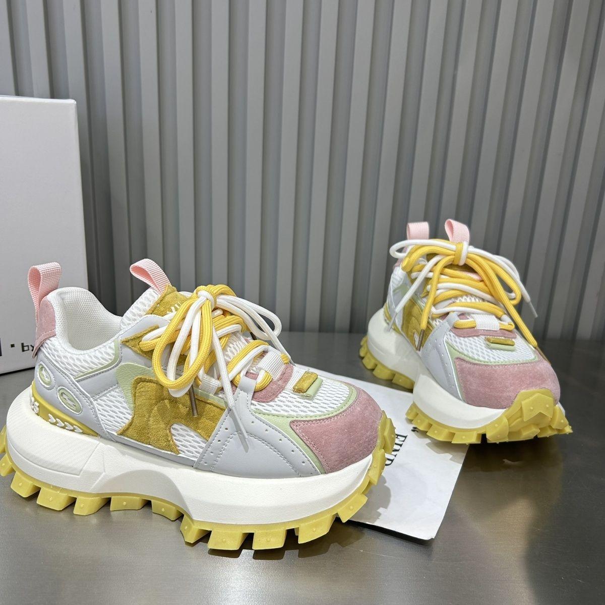 

Fashion 2025 New Women Shoes Platform Breathable Sneakers Fashion Lace-up Comfortable Trainers Autumn Hot Sale Woman s Sport Shoes Mujer 35 розовый