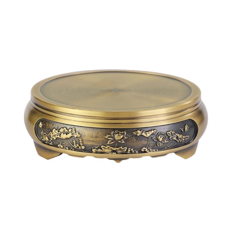 Solid Brass Round Base, Handmade Vintages Inspireds Incenses Burners for Home Ambiances