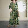 Round Neck Vintage Long Flesh Covering Dresses