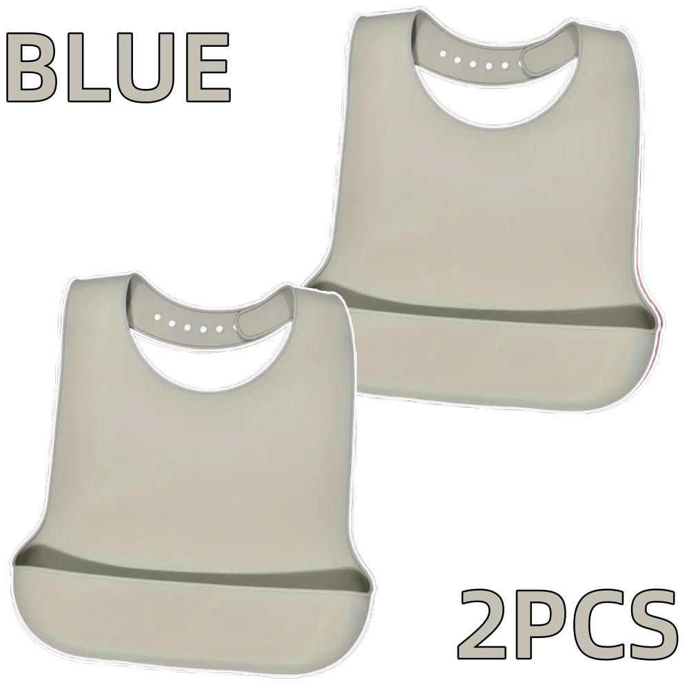 Große Silikon-Erwachsenenlätzchen Wasserdichte Lätzchen in Lebensmittelqualität mit Tasche Esshilfe für ältere Männer und Frauen Tragbares Geschirr-Zubehör