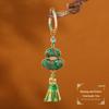 Handmade Chinese Style Song Brocade Gourd Butterfly Tassel Keychain & Double-Sided Pendant