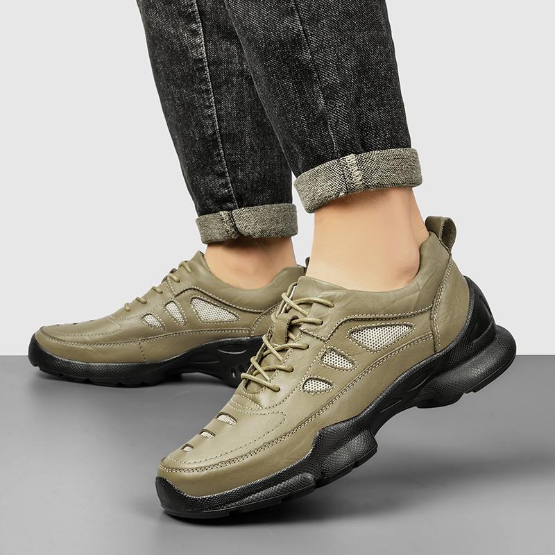 Fashion Quick Dry Wading Aqua Shoes Hot Sale Men's Mesh Sandals Breathable Walking Shoes Comfy Male Beach Flats Non-Slip Summer Sneakers