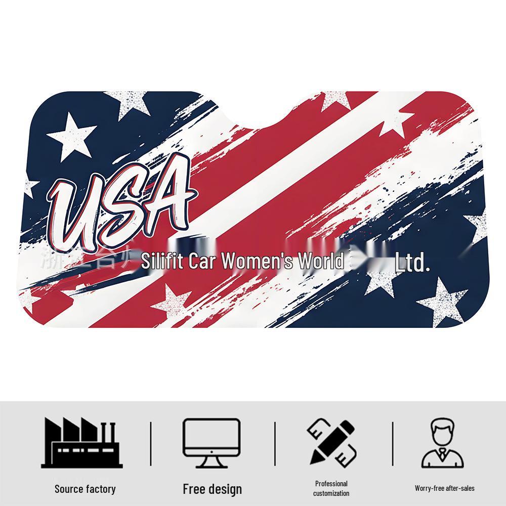 

2026 World Cup Football 70x140 Silver Aluminum Foil Car Sunshade with Logo Printing Option. 140*70cm серебряный