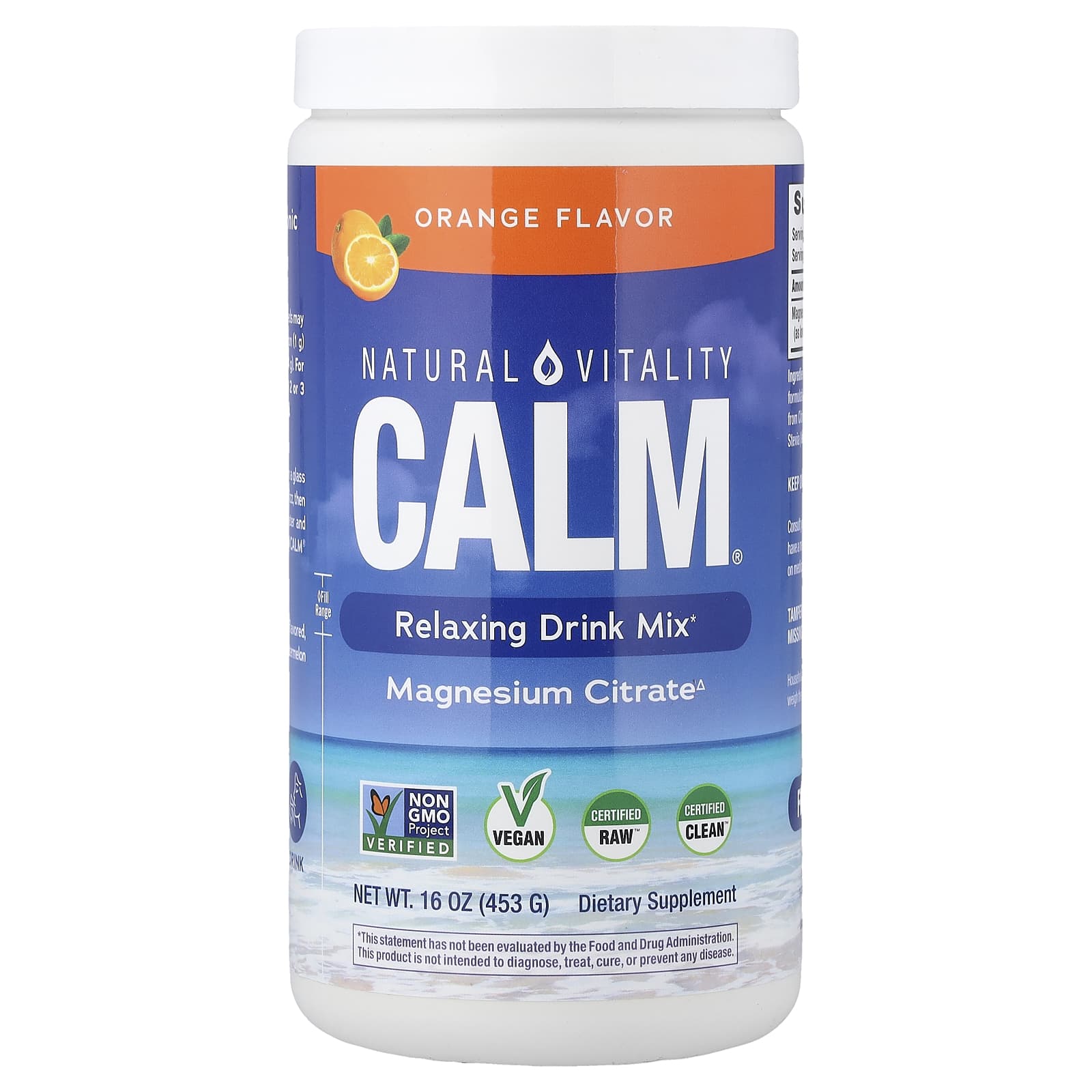 

Calm®, Relaxing Drink Mix, Orange, 453G(16Oz)