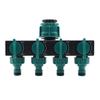 4-Way Hose Splitters 1" To 3/4" To 1/2" European Standard Female Thread Automatic Garden Watering Water Pipe 1pc