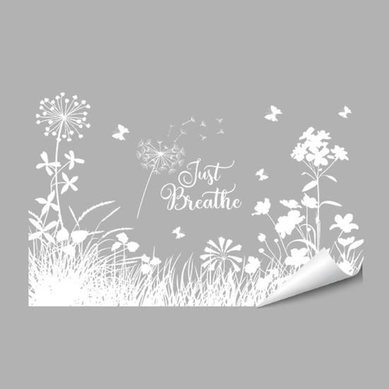 Spring Window Cling Stained Glass Floral Birds Butterflies Decorative Sticker Reusable Static Glass Decal