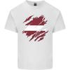 Torn Latvia Flag Latvian Day Football Unisexs Light Cotton Tshirt