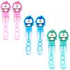 Mini Penguin Bubble Sticks with Three Rings [Set of 6] (Small Capacity for Home Use) Filled with Bubble Liquid, Handheld Bubble Sticks for Kids and