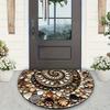 Semicircular Flower Diatom Mud Bathroom Absorbent Non-slip Floor Mat Household Entrance Carpet Entrance Door Mat