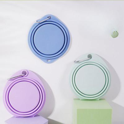 Pet Folding Bowl Outdoor Portable Dog Bowl  Outdoor Dog Feeder  Cat Drinking Basin  Silicone Bowl
