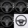 WGLRK1 38cm Nappa Leather Car Steering Wheel Cover Auto Accessories For VW GTI Polo Golf Passat Tiguan Arteon Touareg CC Taigo Caddy