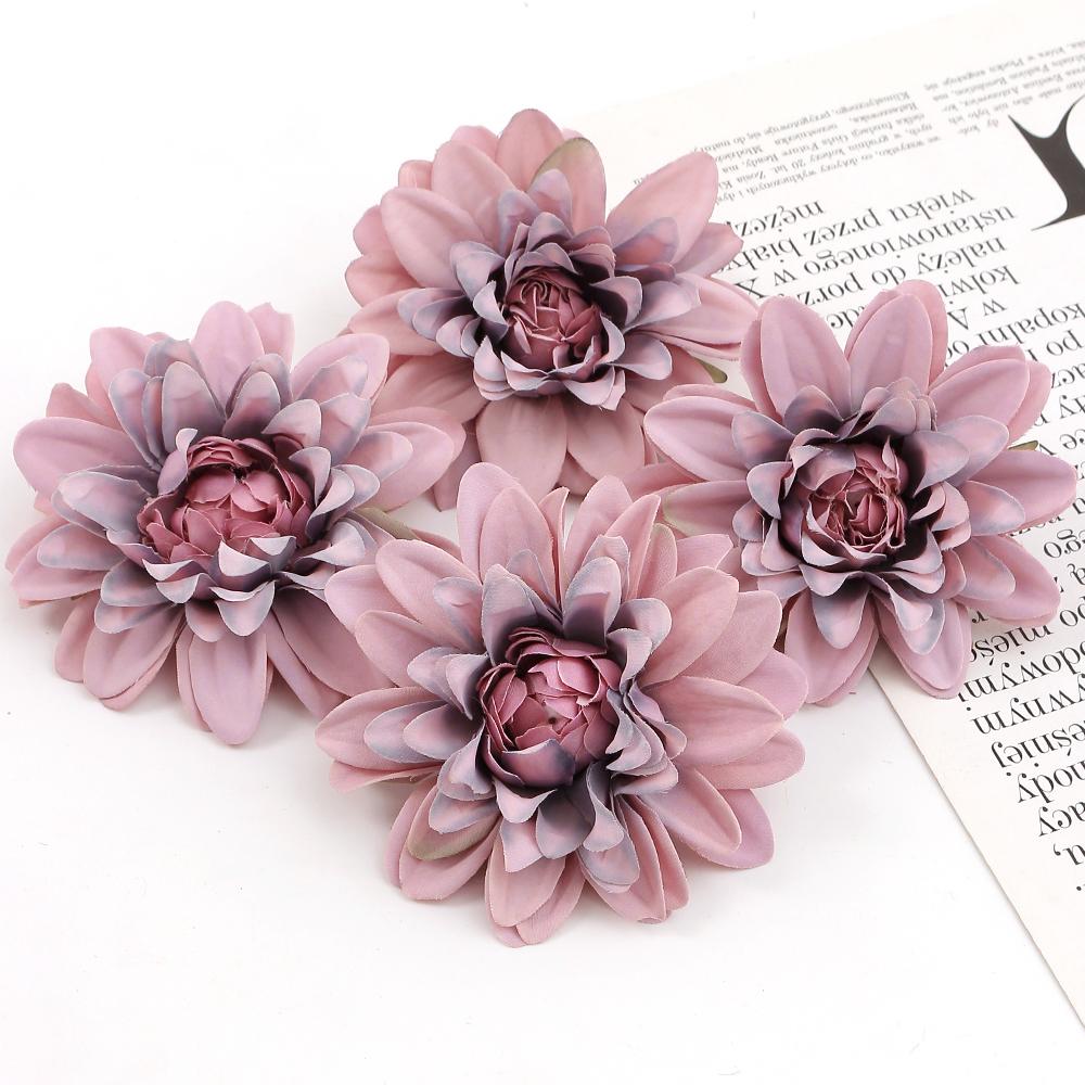 3/5Pcs Artificial Flowers Silk Rose Head Big Fake Flowers For Home Decor Wreath Accessories Bride Wedding Marriage Decoration