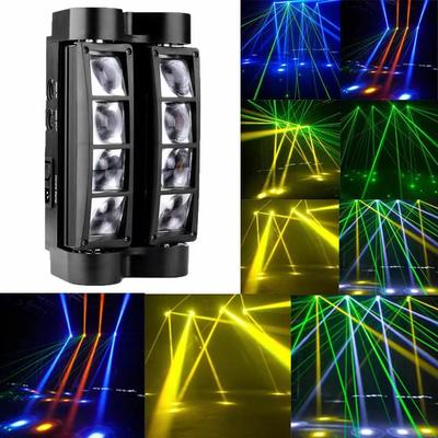 Mini LED 8 očí RGBW Hlasom ovládané pohyblivé hlavy Svetlá pre javiskové osvetlenie Lúčové svetlá