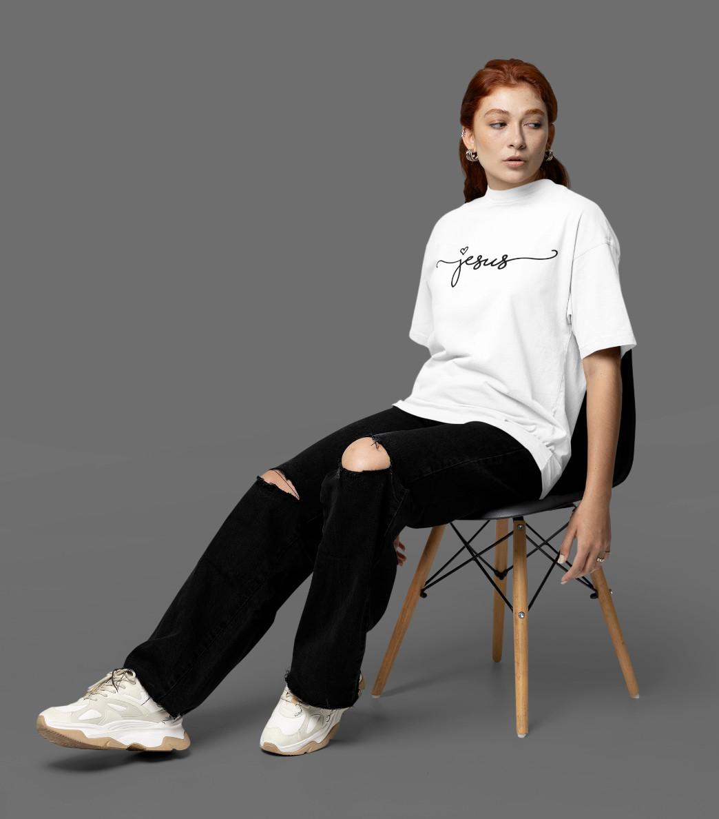Power Life Organic Cotton Womens Oversized T Shirt Mens Womens Tees Top Jesus God Bible Love Prayer S