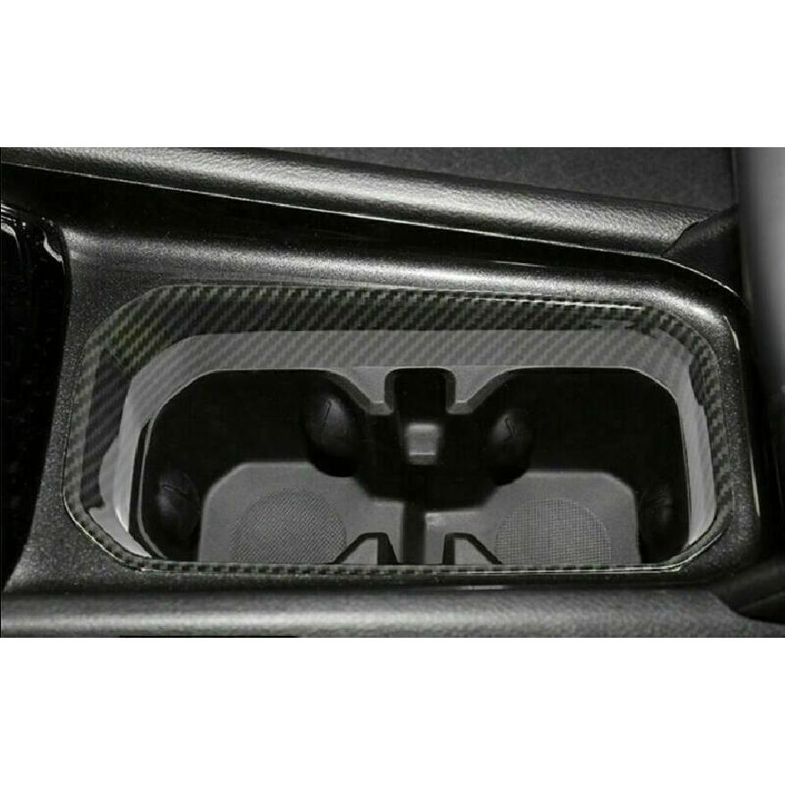 For Jeep Compass  Carbon Fiber Inner Front Cup Holder Cover Decor Ring Trim