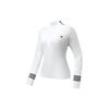 FILA Fitted Long Sleeve Knit Sweater With Striped Stand Collar Women tops Jade-White A11W315401F-WT