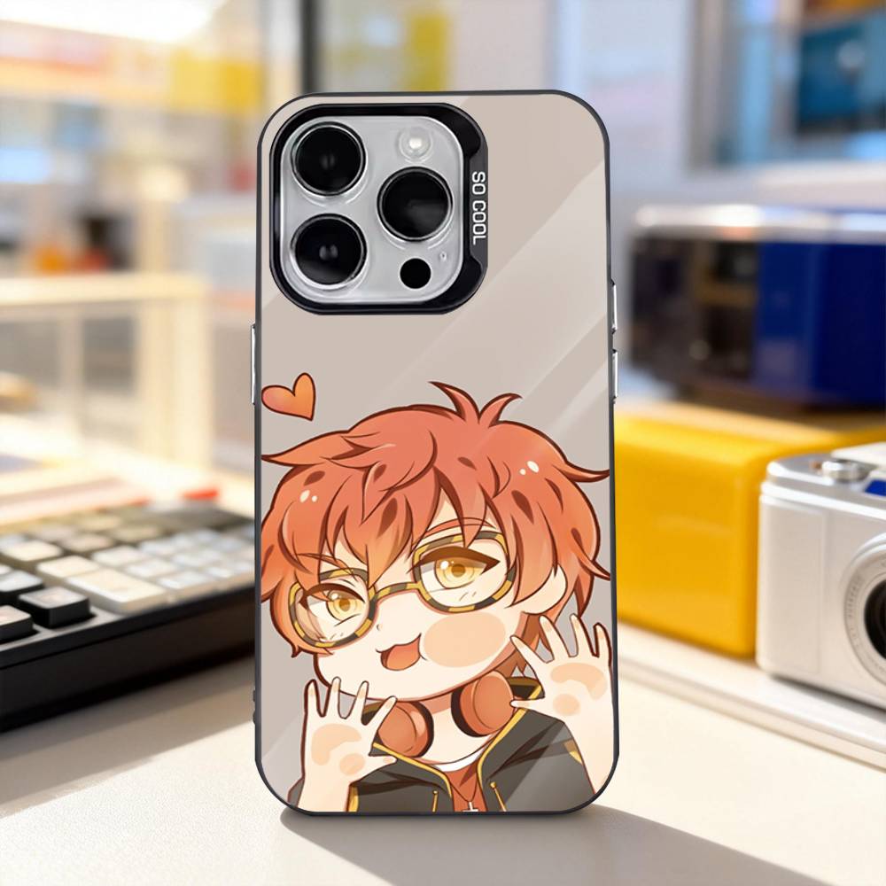 M-Mystic Messenger Cute Phone Case For iPhone 17,16,15,14,13,12,11,Pro,XS,Max,Plus,Mini,SE4,E Black Matte Shockproof Cover