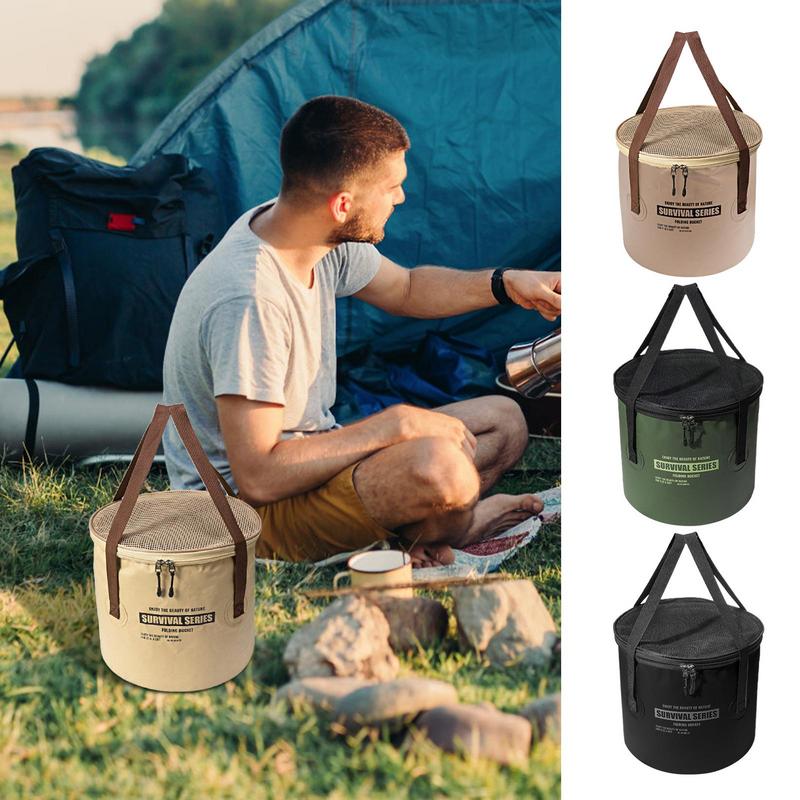 Foldable Camp Bucket 22L Camping Storage Folding Bucket Easy Hold Wash Basin Bucket For Fishing Good Hiking Picnics