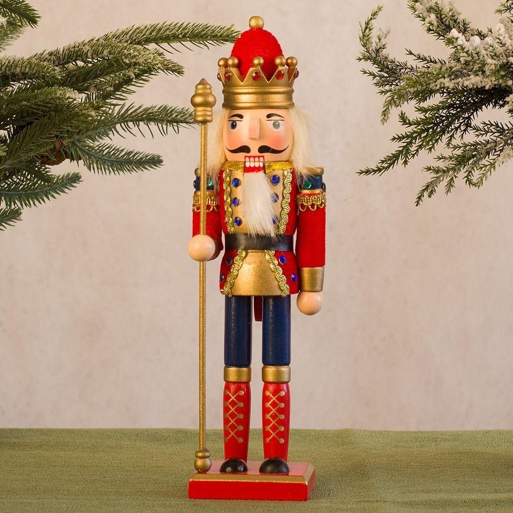 Handicraft Christmas Nutcracker Vintage Handcraft Figurine Festival Gift Soldier Doll Office Decor