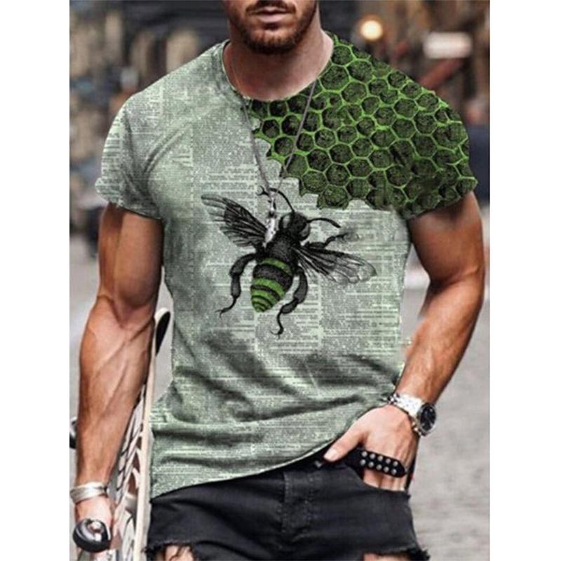 

Летняя футболка с коротким рукавом с рисунком и принтом Fashion Street 6XL