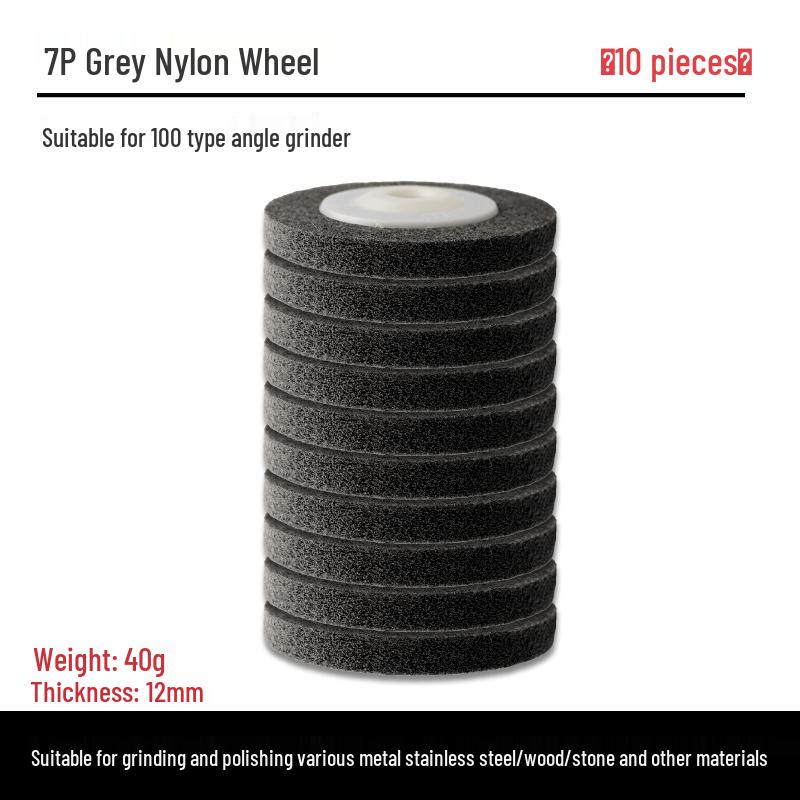 Nylon Fiber Polishing Wheel for Angle Grinder - Metal Grinding, Rust Removal, Stainless Steel and Wire Drawing Disc