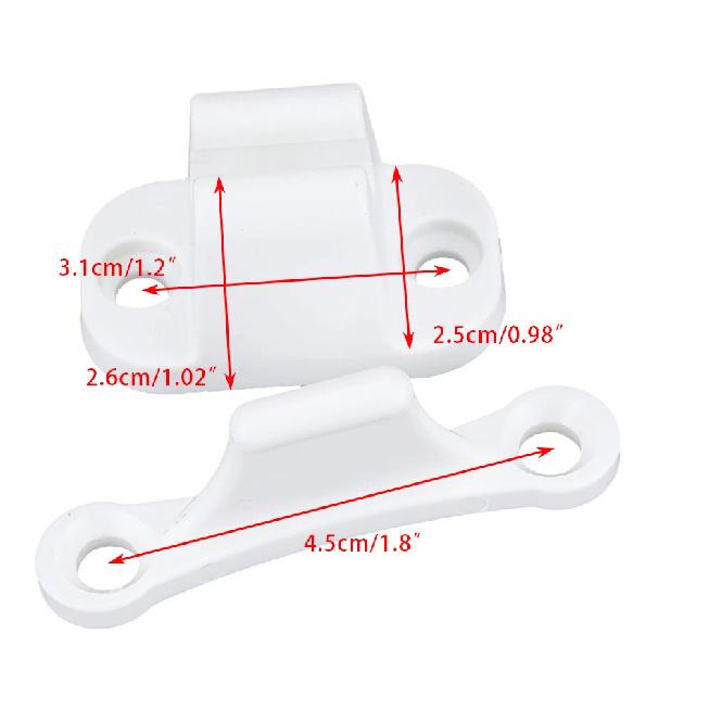 White Nylon Door Retainer Catch Stopper Resile Limiter Lock Holder T Shape Universal for Caravan Motorhome Boat Camper