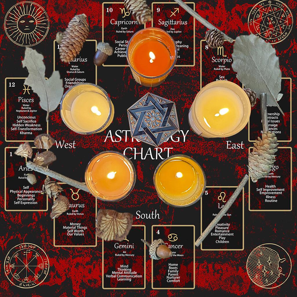 Tovaglia Tavolo Tarocchi con Motivo Costellazioni Panno Altari Panno Altari Tovaglia Tavolo Carte Divinatorie Arazzo Facile da Usare