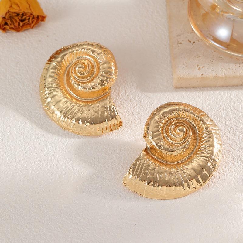 

Серьги-ракушки, нишевые высококлассные украшения с океанским ветром, серьги из металлической нити в стиле ретро-моды, женские