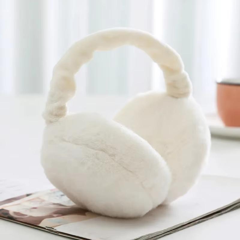 

1/2Pcs Soft Plush Ear Warmer Winter Warm Earmuffs for Women Men Fashion Solid Color Earflap Outdoor Cold Protection Ear-Muffs