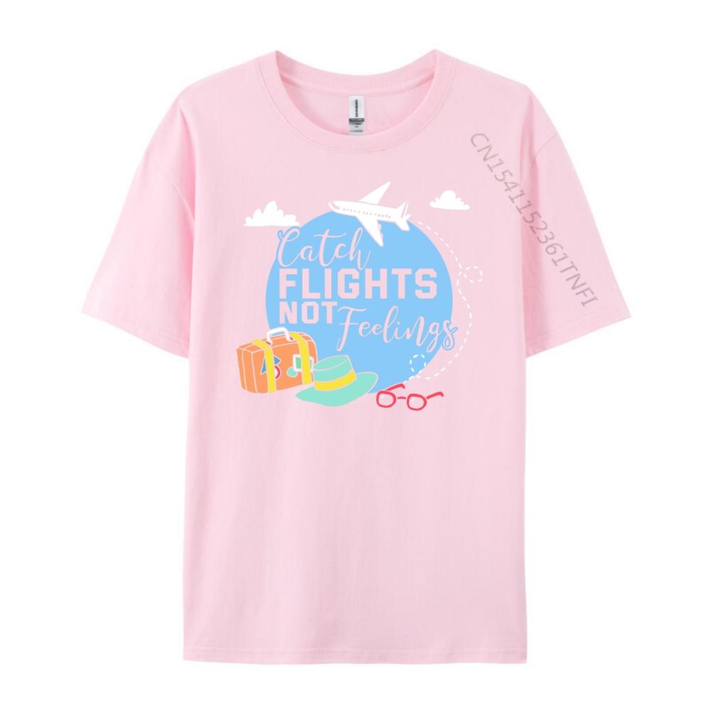 Flights Not Feelings Stewardess Flight Attendant T Shirt Men 100 Cotton Gifts For Men