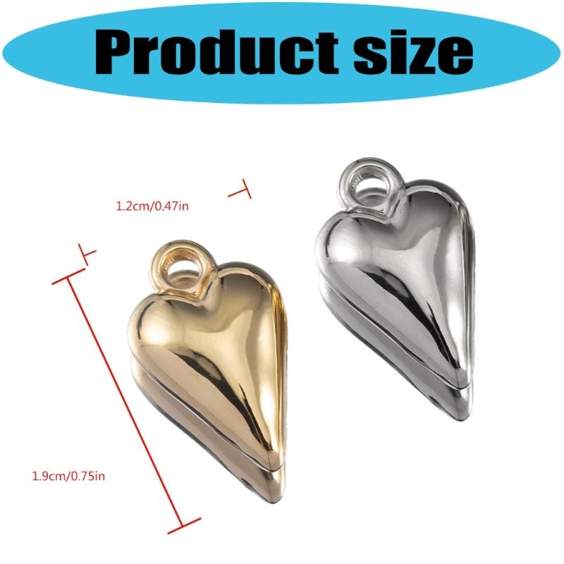 Pack of 50 Elegant Heart Shaped Pendants for Jewelry Crafting Two Color for Various Occasions
