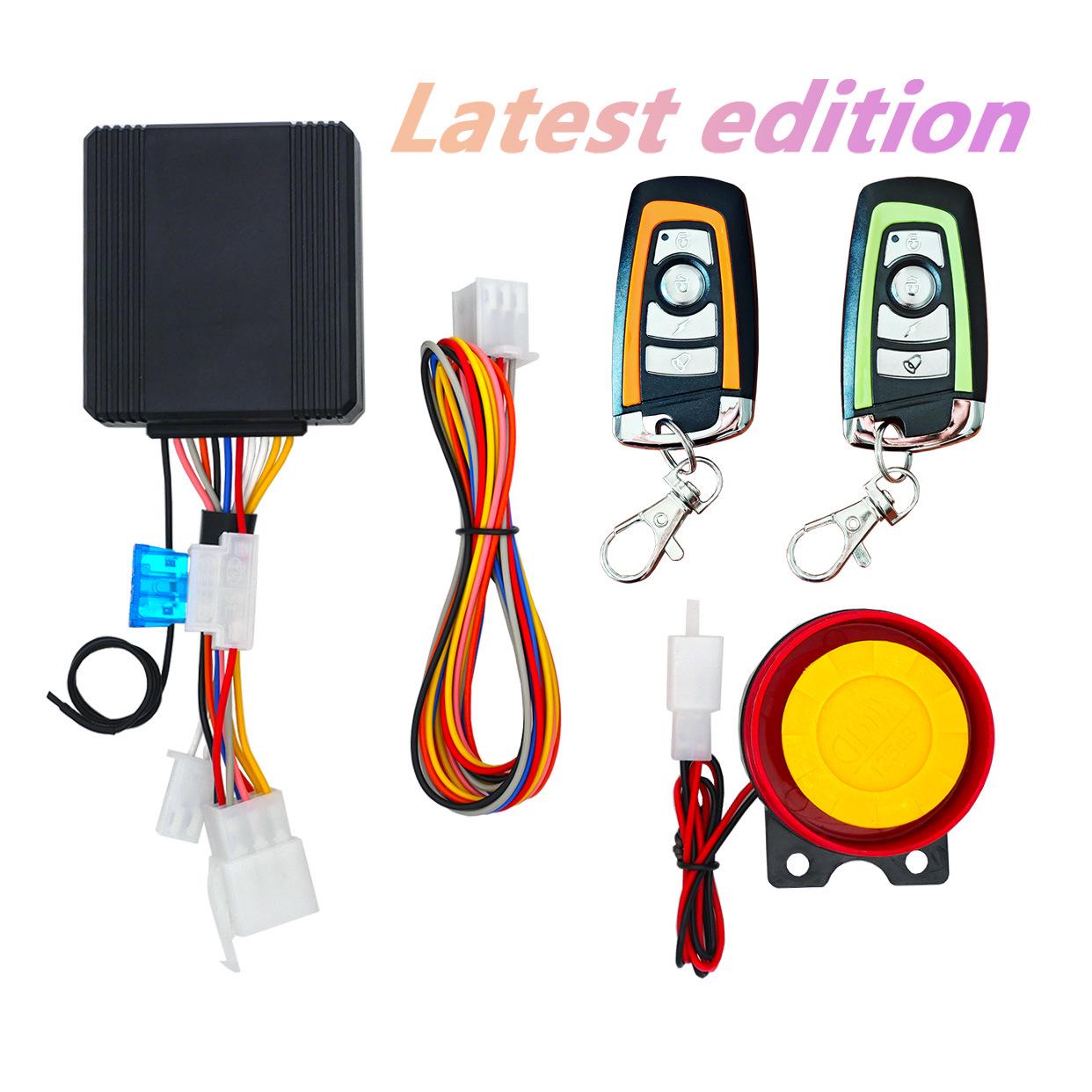 

Universal 12V Motorcycle Alarm Anti-Theft Device with Start, Double Flash, and Auto Defense
