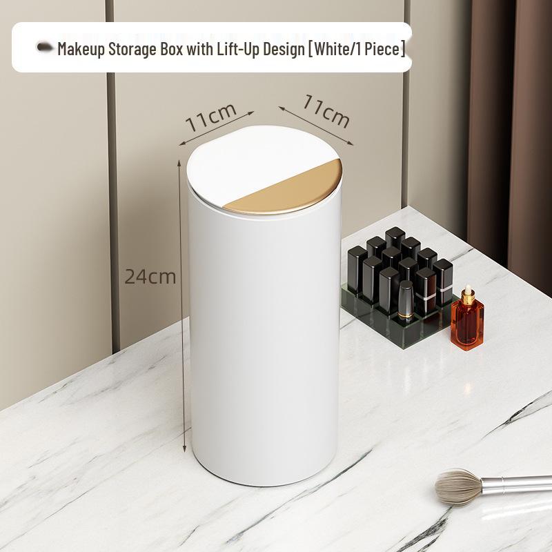 Automatic Lifting Dustproof Makeup Brush and Pencil Holder with Lid