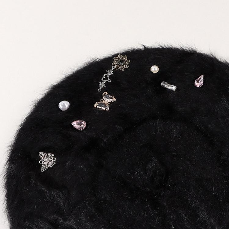 Pearls Stylish Cabbie Hat for Men Hat Furry Vintage Cabbie Caps Unisex Headwear Autumn Winter Hat for Daily Wear