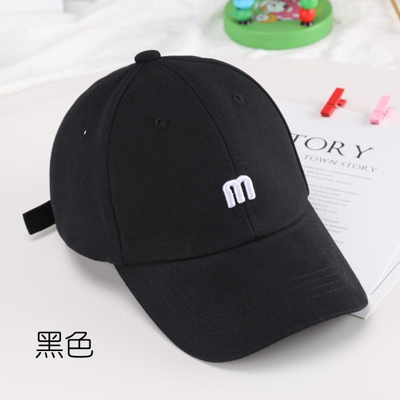 Hat Parent-child Simple M Letter Embroidery Baseball Cap Spring and Summer Sun Protection Breathable Tide Baby Cap