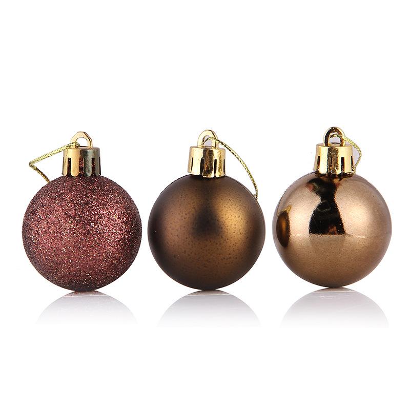 24Pcs/box Christmas Decoration Balls 4/6cm Christmas Tree Decoration Hanging Ornaments Family Gathering Christmas Decorations