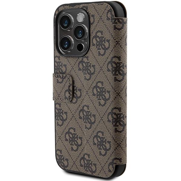 Guess Gubkp15L4Gmgbr Iphone 15 Pro 6.1Brązowy/Book Book 4G Metal Logo