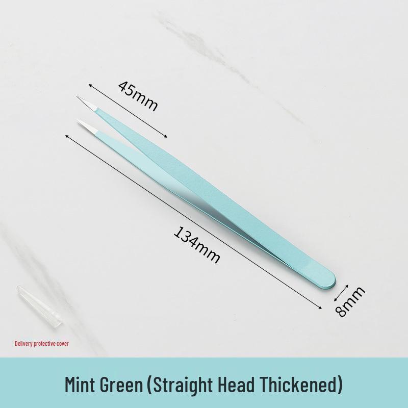 Handmade Stainless Steel Tweezers - Pointed Tip, Bent Tip for Nail Art, False Eyelashes, Eyebrows