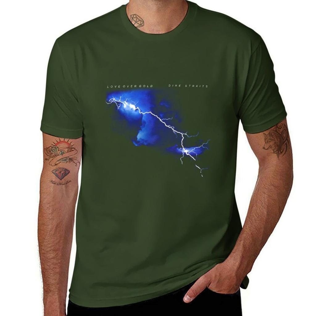 Dire Straits Love Over GoldClassic T-Shirt Korean Fashion Cotton Man T-shirts Summer Clothes Mens Graphic T-shirts Funny