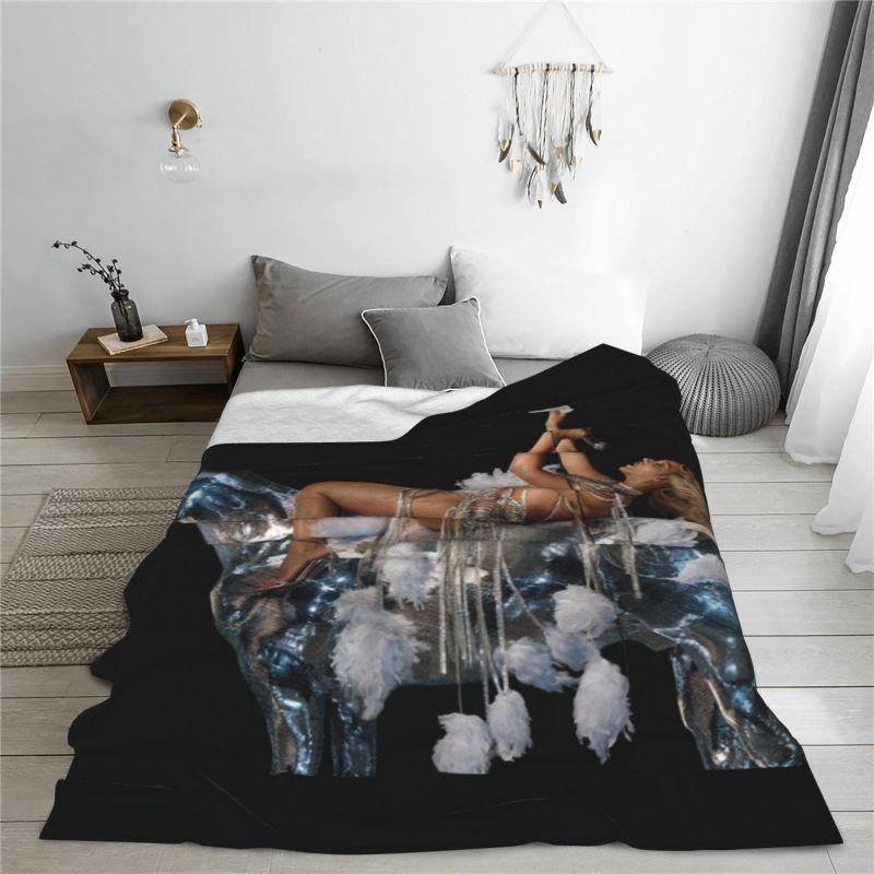 Individuelle Sängerin Beyonce Renaissance Tour Decke Warme Fleece Weiche Flanell Konzert Film Überwurfdecken Schlafzimmer Sofa Reise Frühling