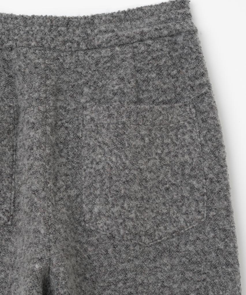 MILLO WOMEN Boucle Zipper Trousers [Melange Gray]