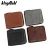 Schoolbag New Men's Chain Wallet European and American Retro Style Horizontal Zipper Bag Fashionable Short Card Bag Change Bag Wholesale