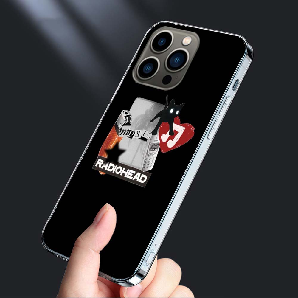 Bnad R-Radiohead Phone Case For Iphone 16E 15 Pro 14 Plus 17E 16 17 Pro Max Air 11 12 13 Mini Shockproof Capa Cute Cover TPU