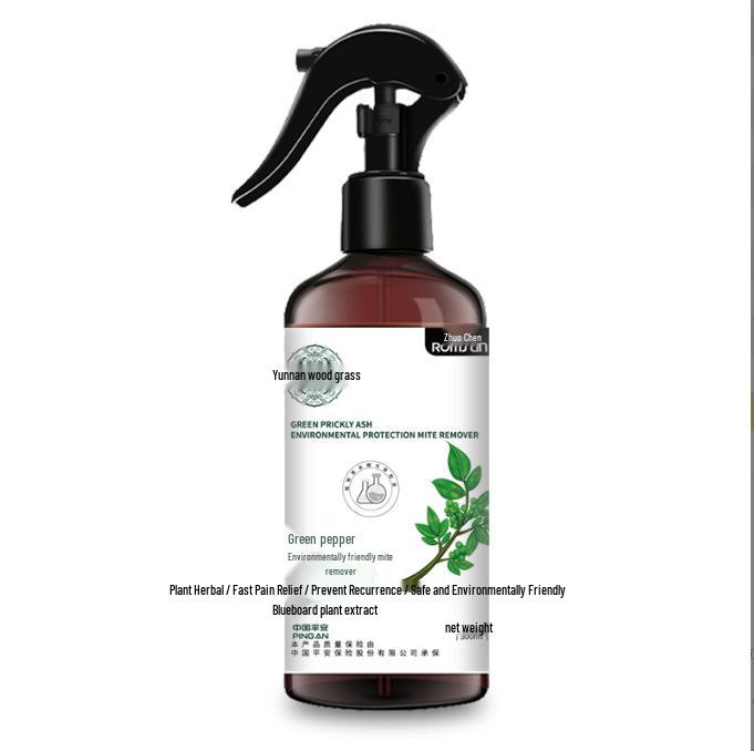 Zhebao Eco-Friendly Anti-Mite Herbal Spray with Green Sichuan Pepper for Bedding