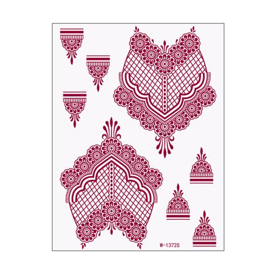 Yousheng Temporary Tattoo Sticker, Flower Lace Lotus Pattern Fake Tattoos for Women Men, Waterproof DIY Face Arm Leg Body Art Decoration