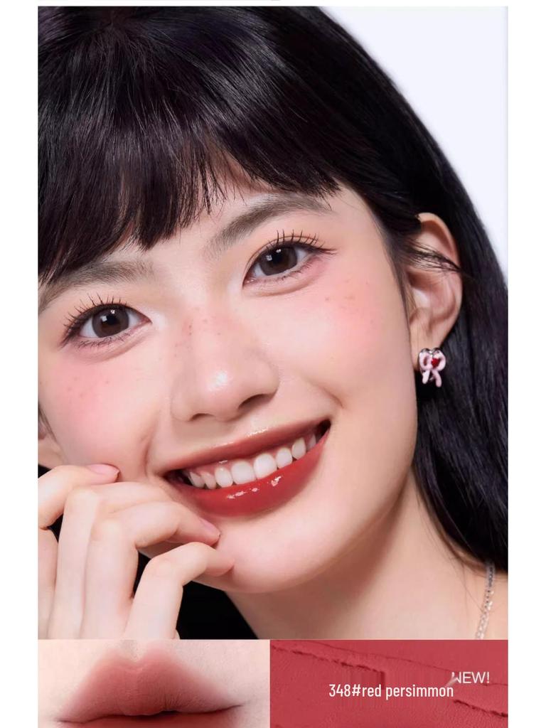 Shapeni Double-Ended Mirror Lip Gloss & Plump Lip Mud - Long-lasting, Non-Staining, Ideal for Students, Asian Makeup.